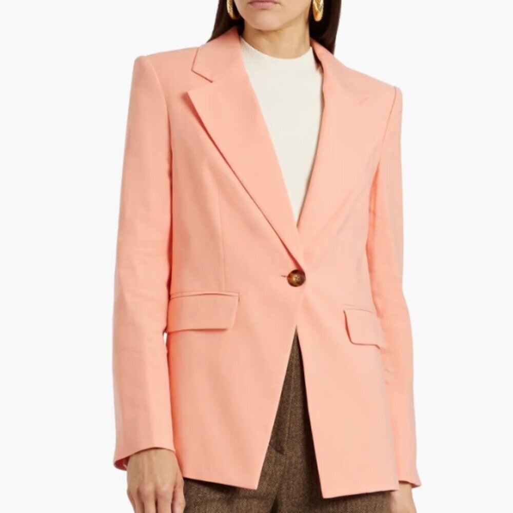 Veronica Beard 'Hayward' Linen-Blend Dickey Blazer Jacket, Pale Coral